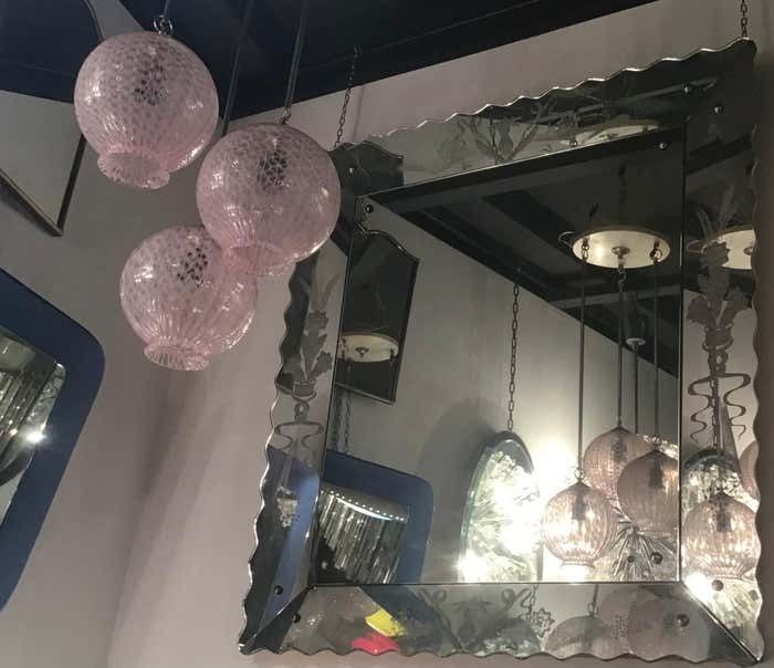 Venini Chandelier Filigrana Murano Glass 1950 Italy photo 5272.0