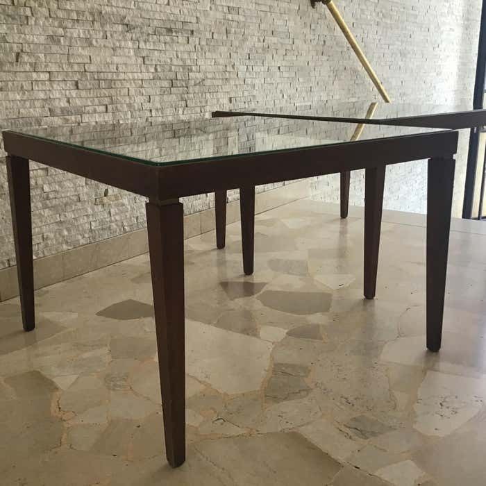 Paolo Buffa Couple Coffe Table Brass Wood Glass 1955 Italy photo buy