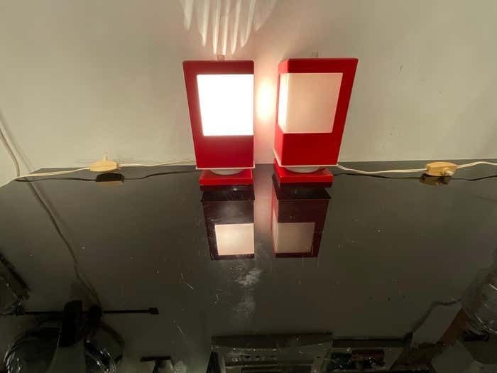 Pair Of Space Age Lamps By Anvia, Pop Art   Holland 1970s photo 1010.0