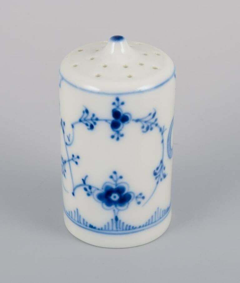 Bing & Grondahl, A Pair Of Salt Shakers In Porcelain, Blue Fluted. photo for sale