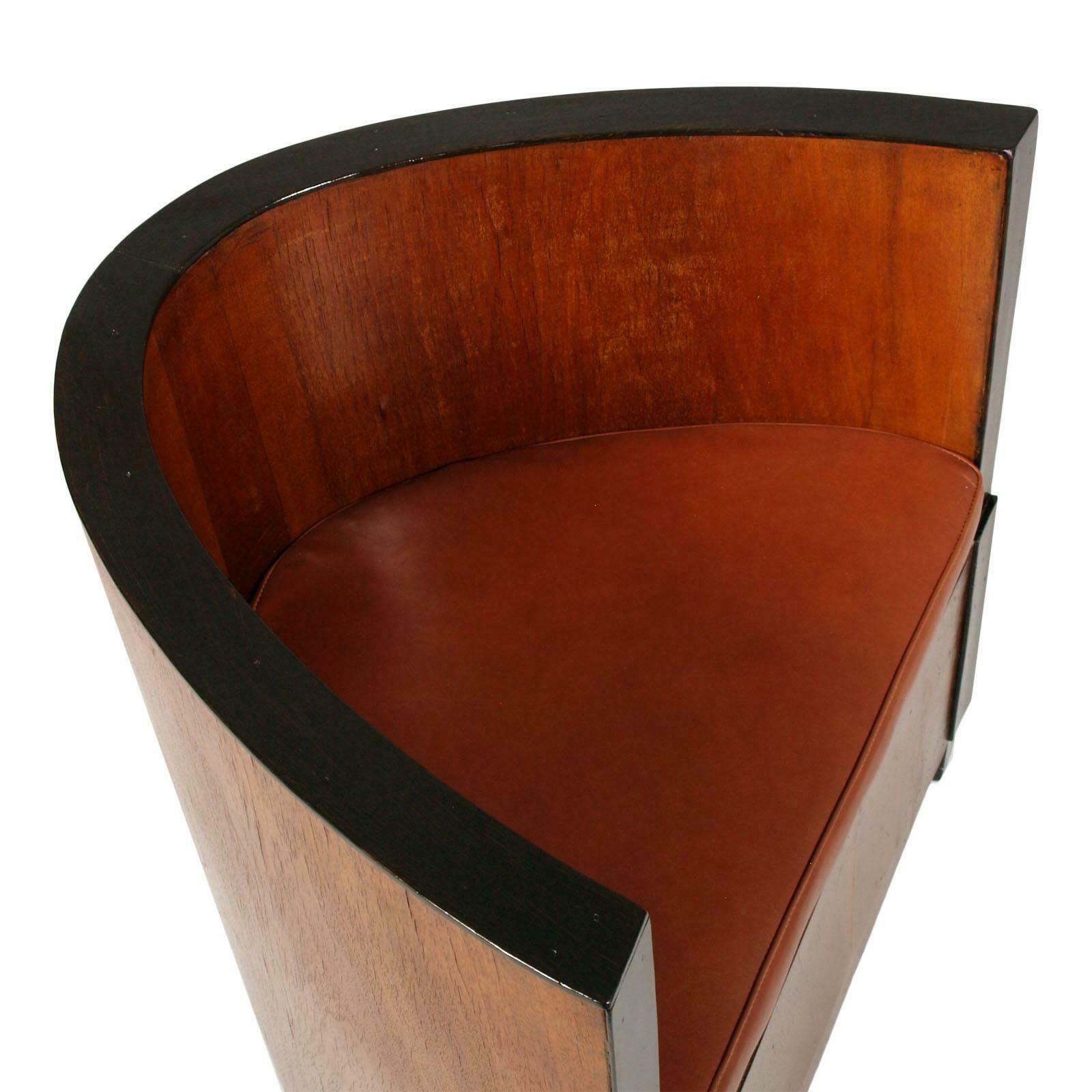 Armchair By Gino Maggioni For Atelier Borsani Varedo New Leather Upholstered photo for sale