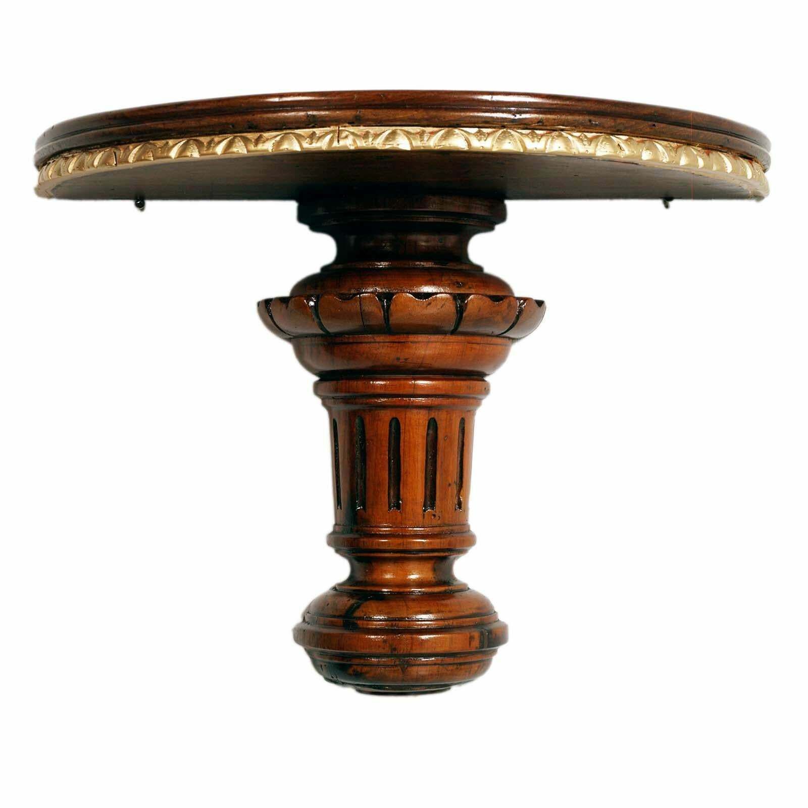 18th Century Renaissance Console Shelf, Hand Carved Walnut, Gilt Edging photo for sale