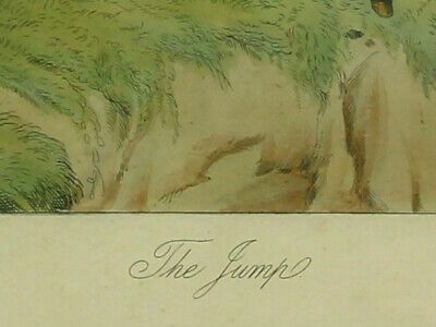 Aquatint By Henry Thomas Alken. Titled "The Jump" photo Art