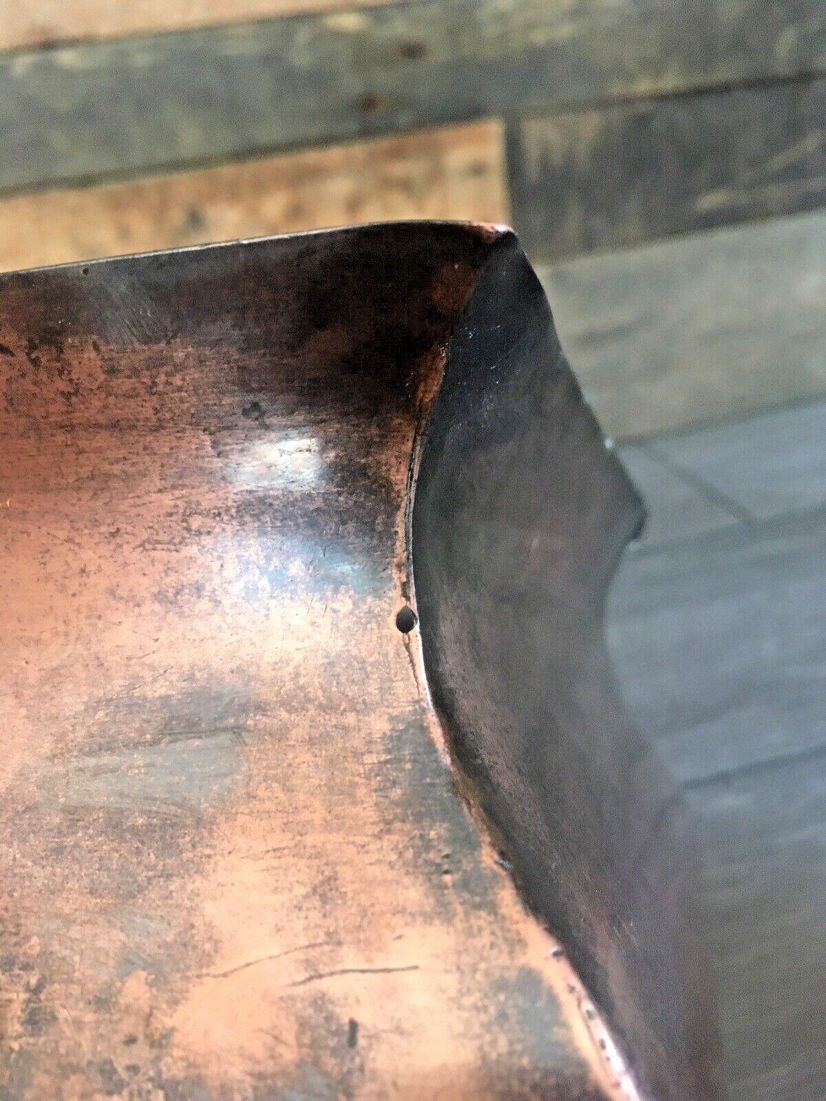 photo vinterior Antique Arts & Crafts / Art Nouveau Country House Solid Copper Planter Plant Pot