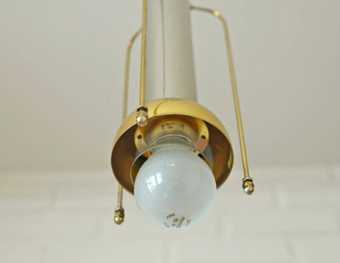 Vintage Pendant Light / Spage Age / Hanging Lamp / Minimalist Chandelier / Mid Century Modern / Post Modern Light Fixture photo 302.0