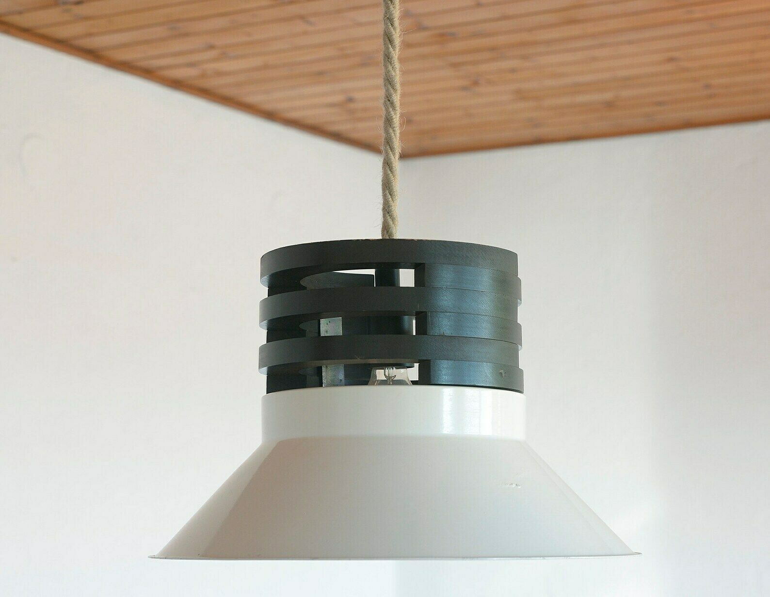 Vintage Brutalist Light Fixture Mcm Pendant Light Large Rustic Ceiling Light Loft Chandelier Mid Century Modern / Yugoslavia 1980's