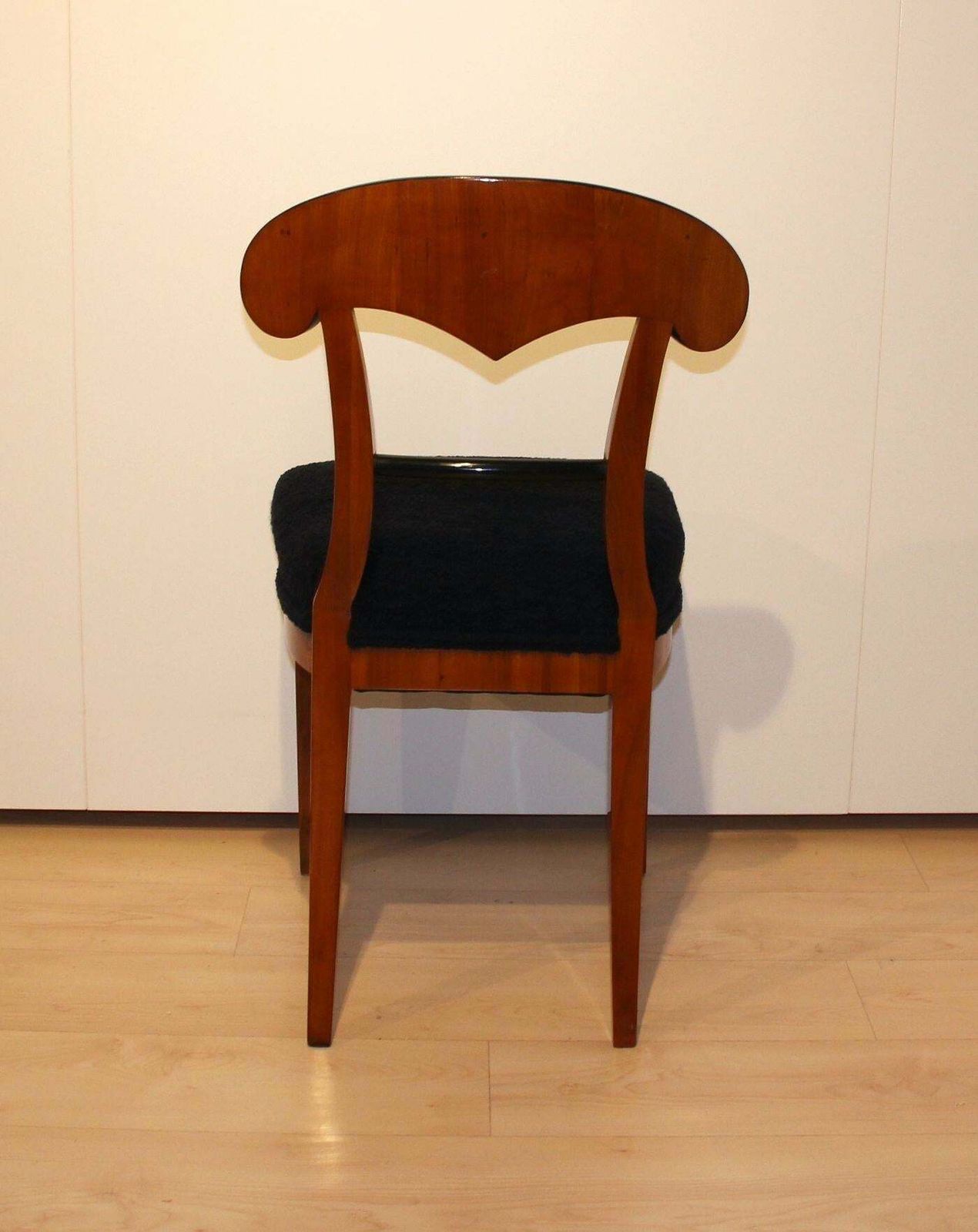 Biedermeier Shovel Chair, Cherry Veneer, South Germany Circa 1820 photo vintage