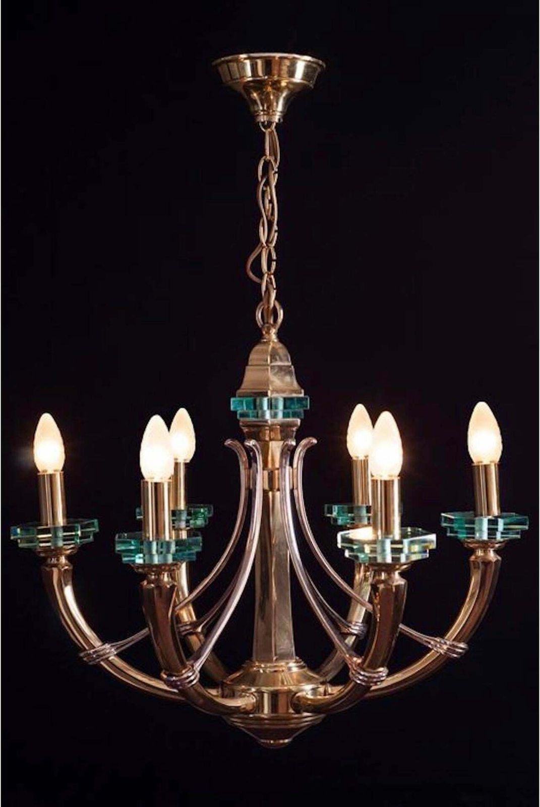 Pair Rare "Luxuria" Italian Chandeliers Fontana Arte Style, 1960s photo for sale