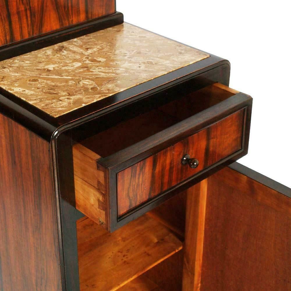 1920s Nightstand In Ebony Macassar And Ebonized Ebony, By Brugnoli Mobili Cantù photo for sale