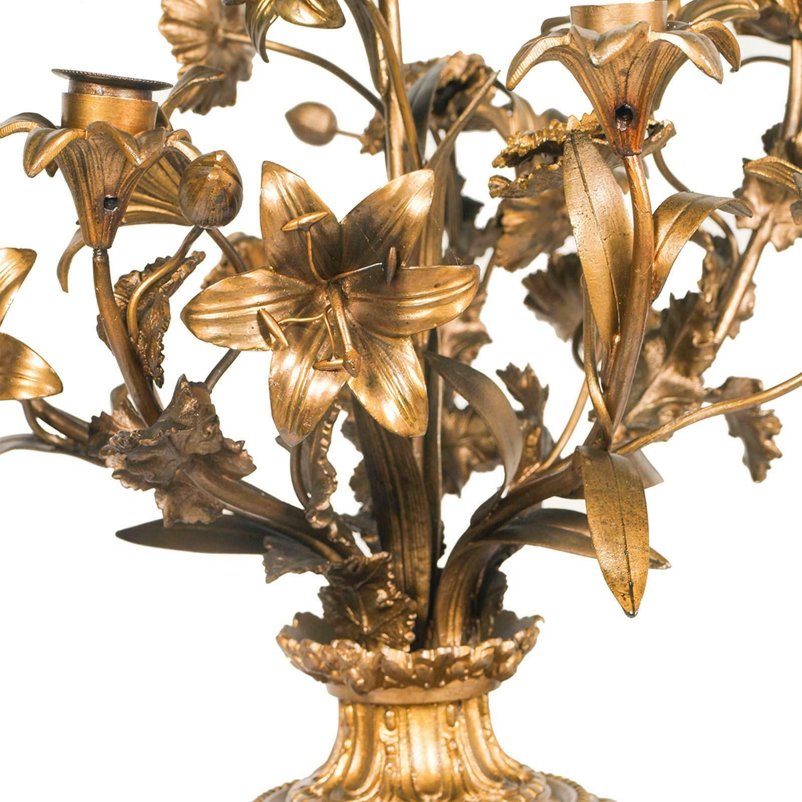 Antique French Sèvres Blue Cobalt Porcelain, Gilt Bronze Candlestick Centerpiece photo 4027.52