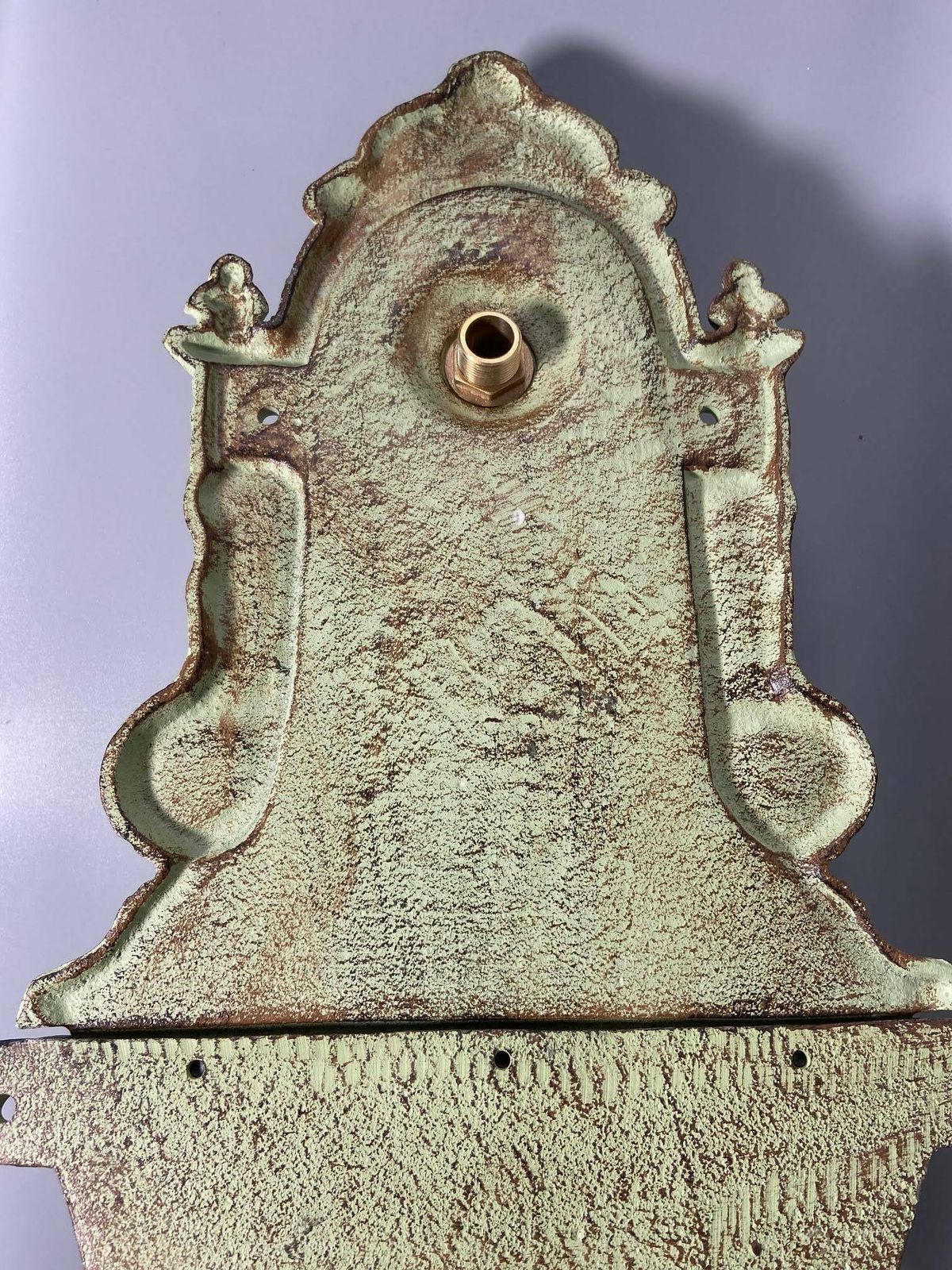 Antique Style Wall Fountain Cast Aluminum Sink Green photo buy