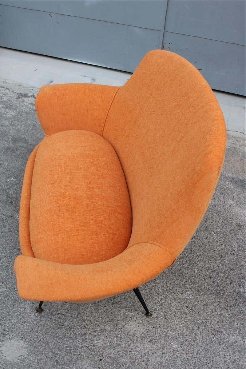 photo vinterior Midcentury Itmidcentury Italian Orange Velvet Sofa Augusto Bozzi For Saporiti Attributedalian Orange Velvet Sofa Augusto Bozzi For Saporiti Attributed