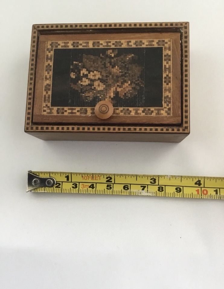 Pretty Tunbridgeware Rosewood Trinket Box C1880 photo 175.0