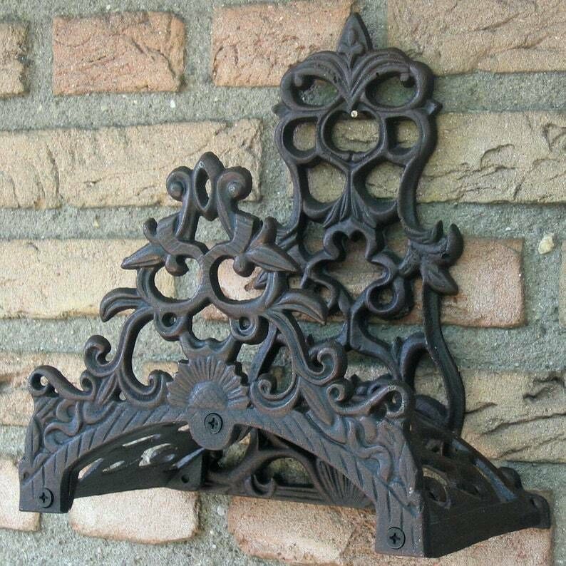 photo furniture Garden Hose Holder Wall Mounted Lily Cast Iron Wall Mounted Antique Style Hose Holder