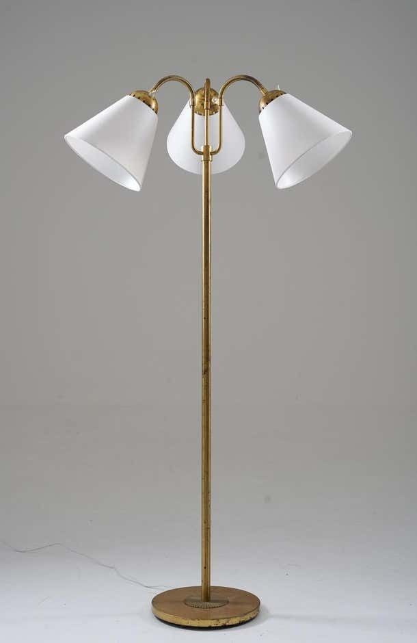 Swedish Modern Floor Lamp By Böhlmarks 1940s photo furniture