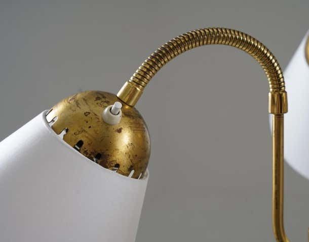 Swedish Modern Floor Lamp By Böhlmarks 1940s photo vinterior