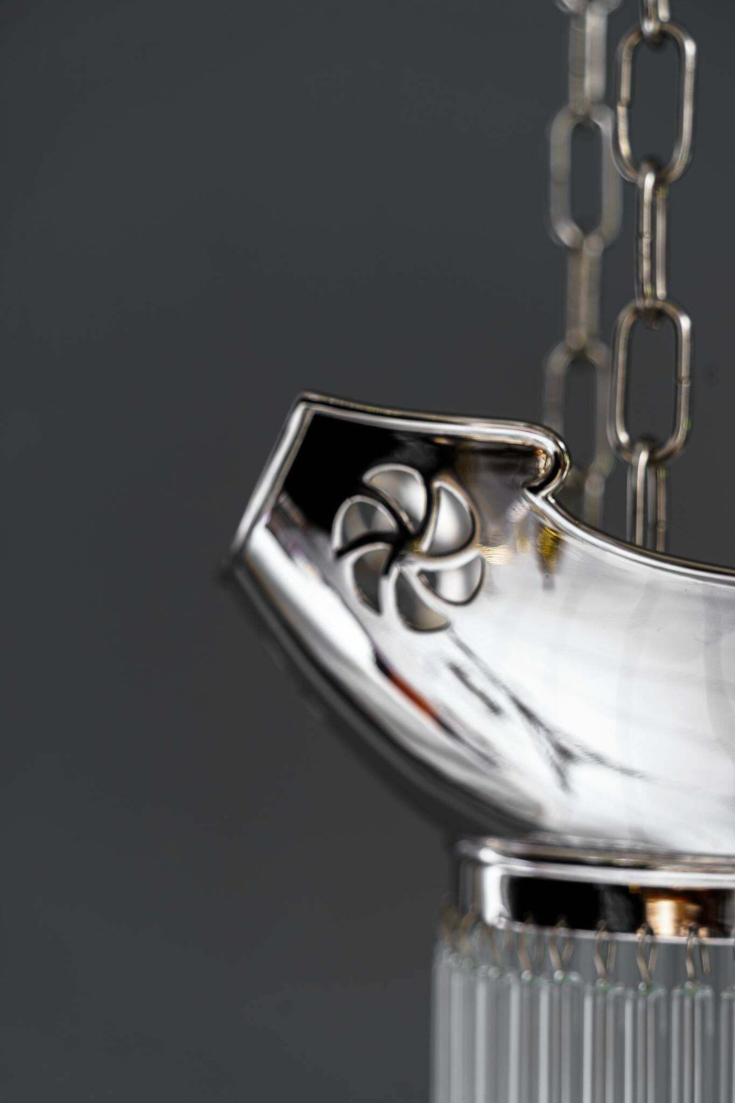 3x Art Deco Nickel Plated Pendants With Glass Sticks Vienna Around 1920s photo Lighting