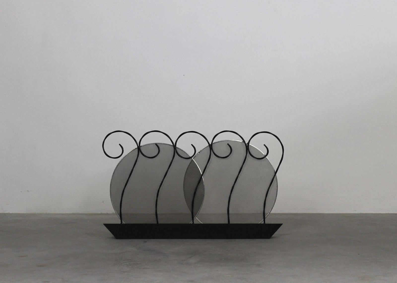 Riccado Dalisi Fireplace Tools Set In Lacquered Metal By Dimensione Fuoco, 1980s photo furniture