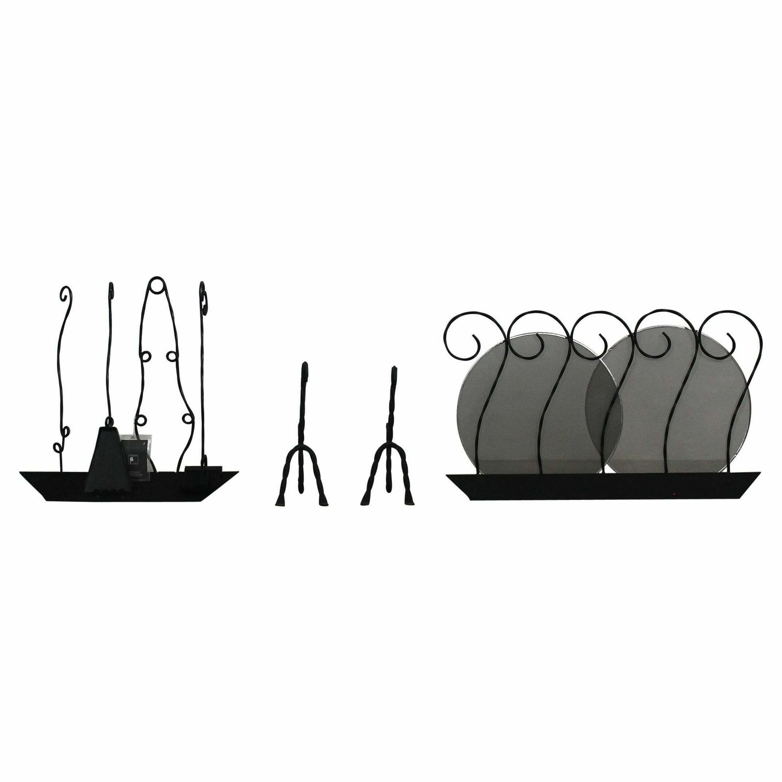 Riccado Dalisi Fireplace Tools Set In Lacquered Metal By Dimensione Fuoco, 1980s photo vinterior