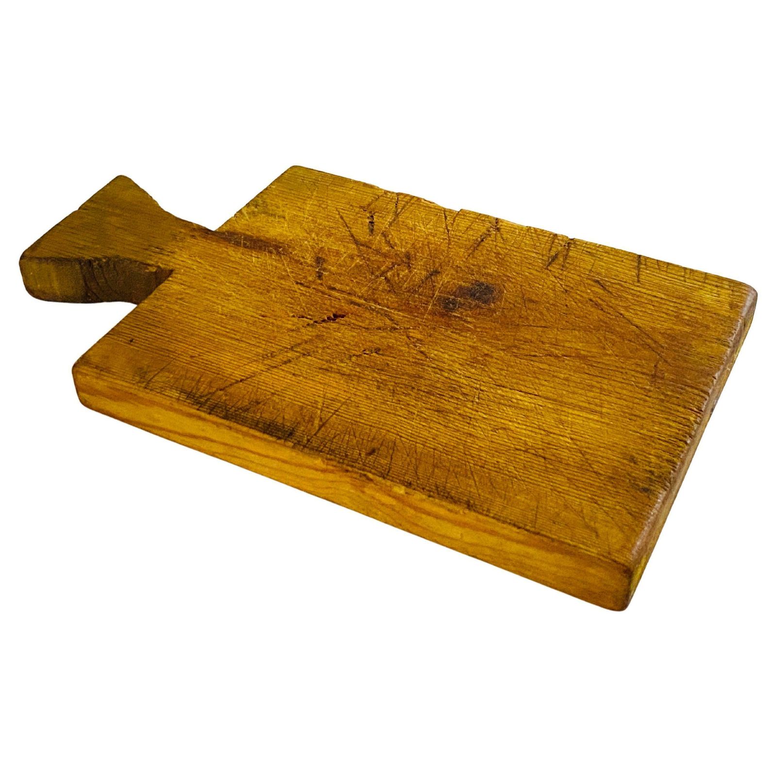 Wooden Chopping Or Cutting Board Old Patina, Brown Colour, French 20th Century