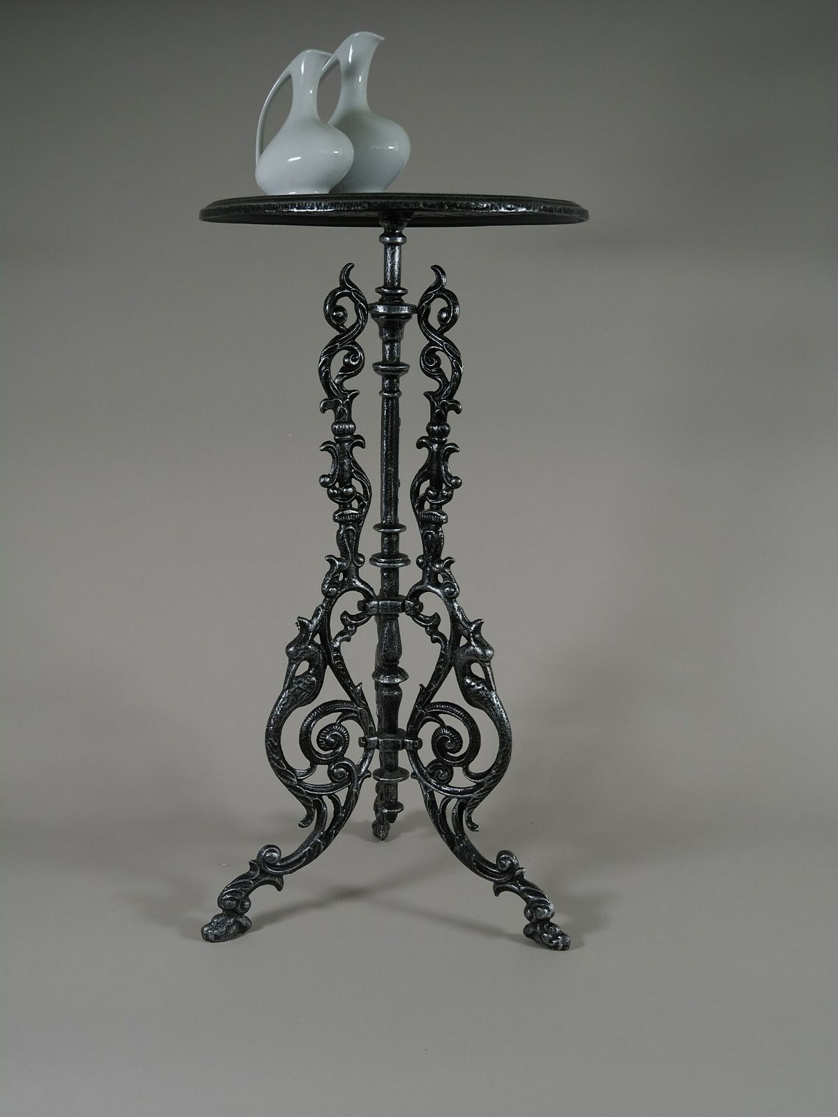 Garden Table, Reach Lacy Decorated, Plant Table, Coffee Table, Black photo furniture