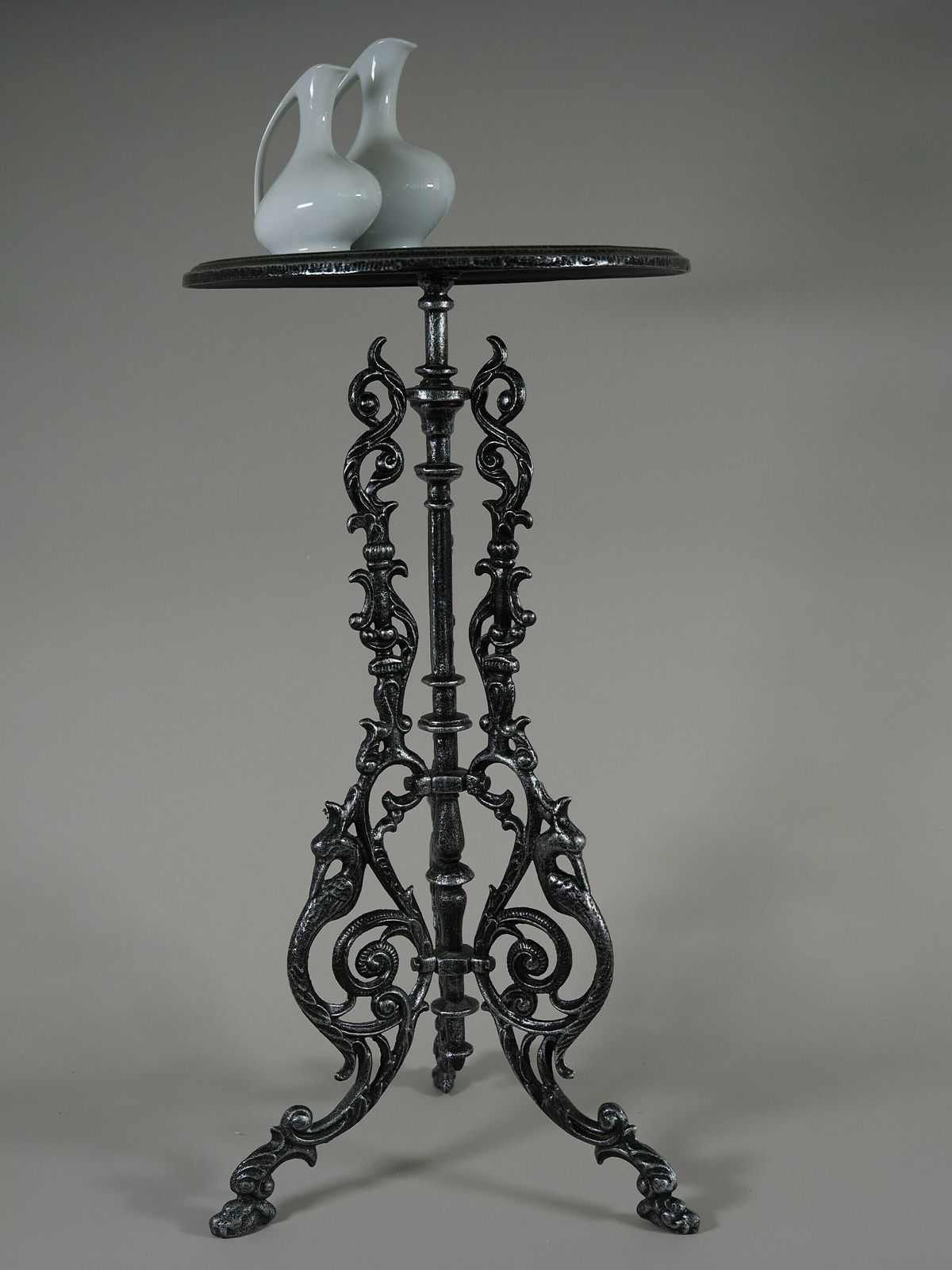 Garden Table, Reach Lacy Decorated, Plant Table, Coffee Table, Black photo for sale
