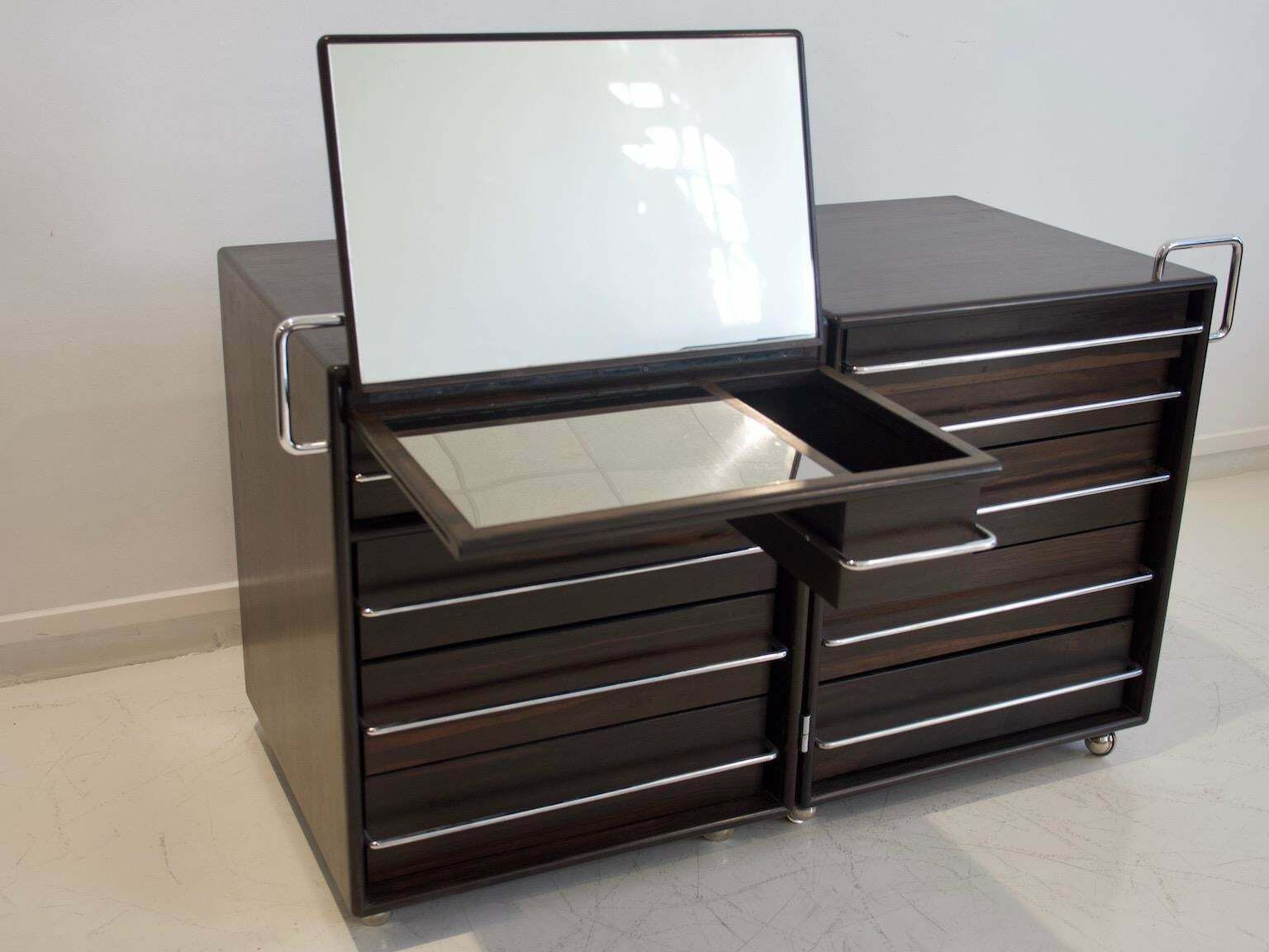 Fabio Lenci For Bernini Wood And Steel Chest Of Drawers photo 2900.0
