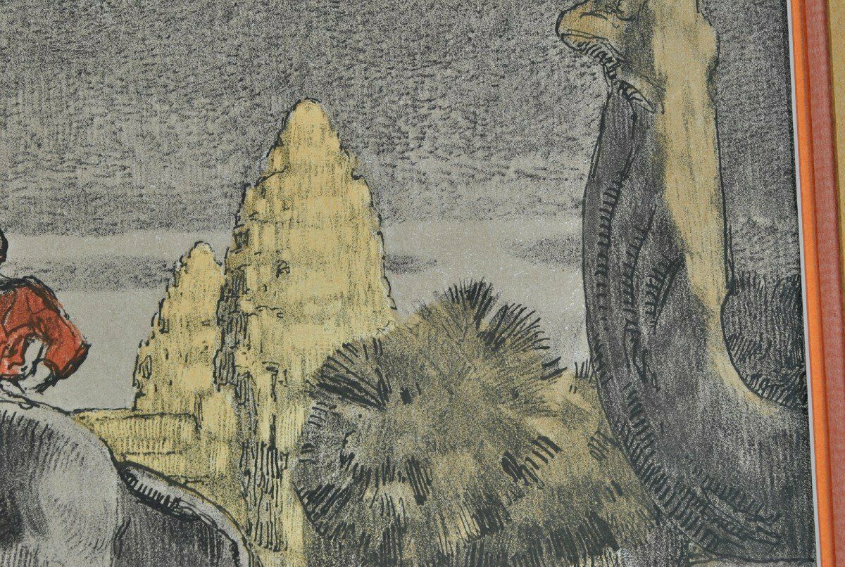 P Jouve, Angkor Wat, Lithograph, Xxth Century photo vinterior