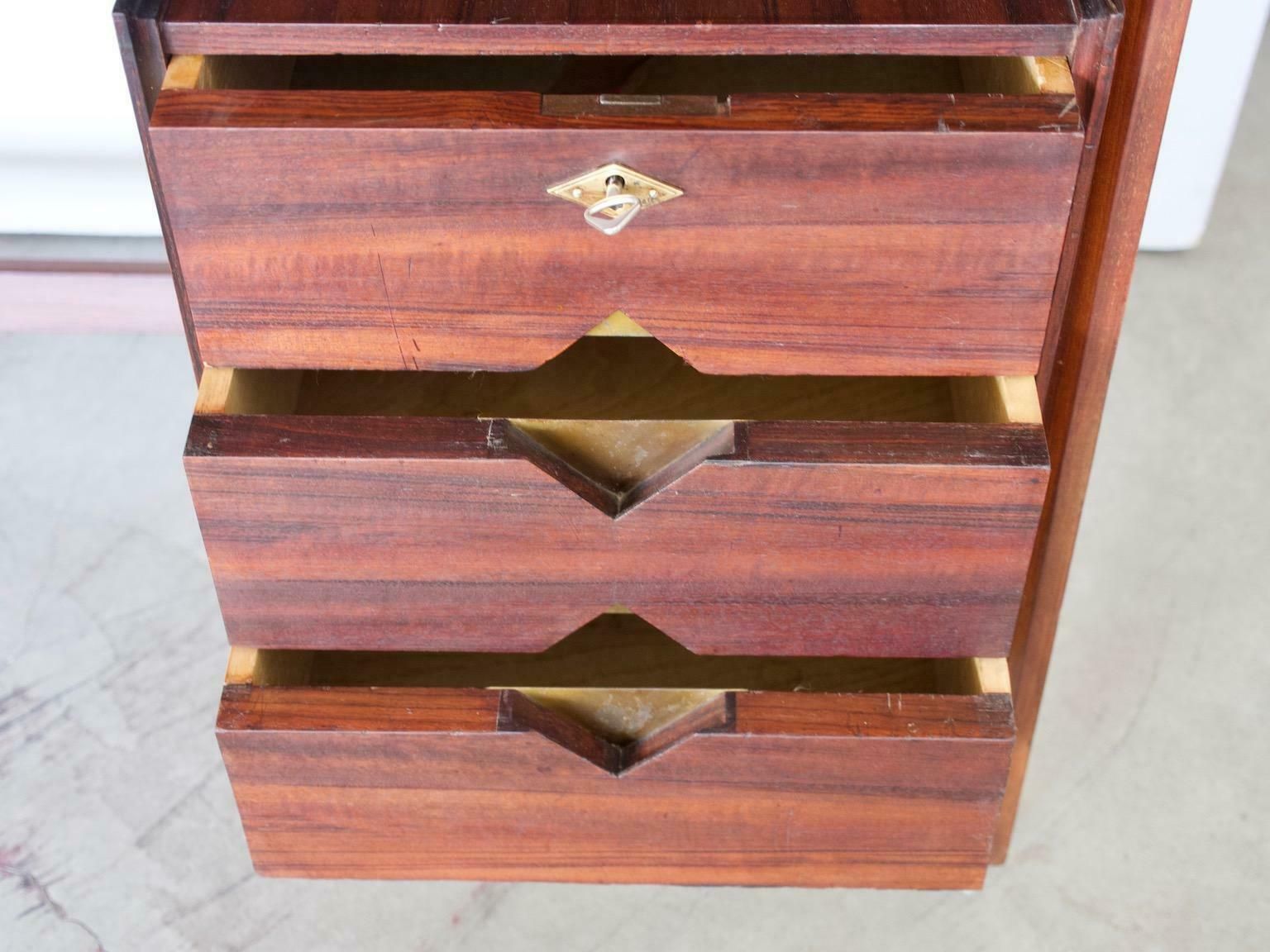 Small Wooden Italian Writing Desk With Brass Details photo 2211.0