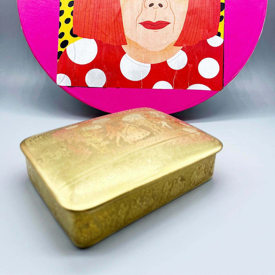 Tirschenreuth Germany '900 Ceramic Gold Box  Antiques