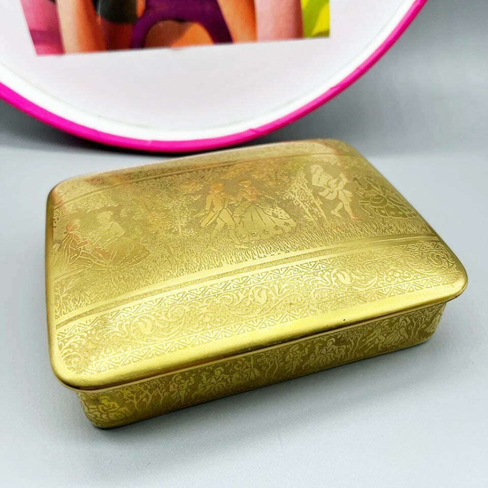 Tirschenreuth Germany '900 Ceramic Gold Box  Antiques photo furniture