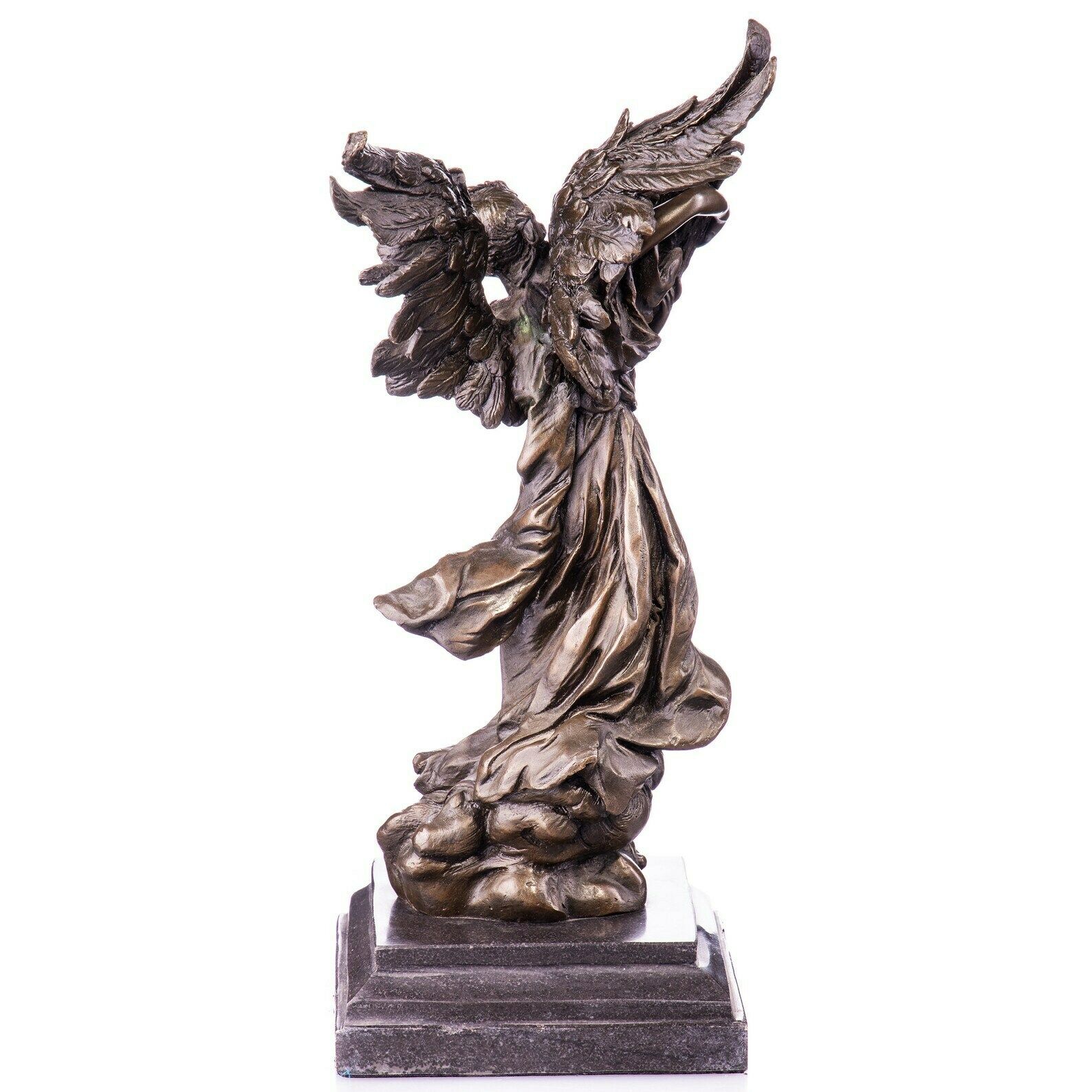 Bronze Nike Goddess Of Victory Victoria Raising Torch Statue Figurine Sculpture Figure Gift Idea photo Home Decor