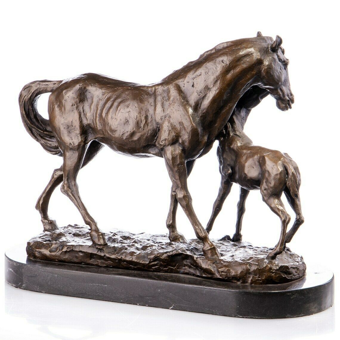 Bronze Sculpture Horse And Foal A Gift For A Horse Lover photo furniture