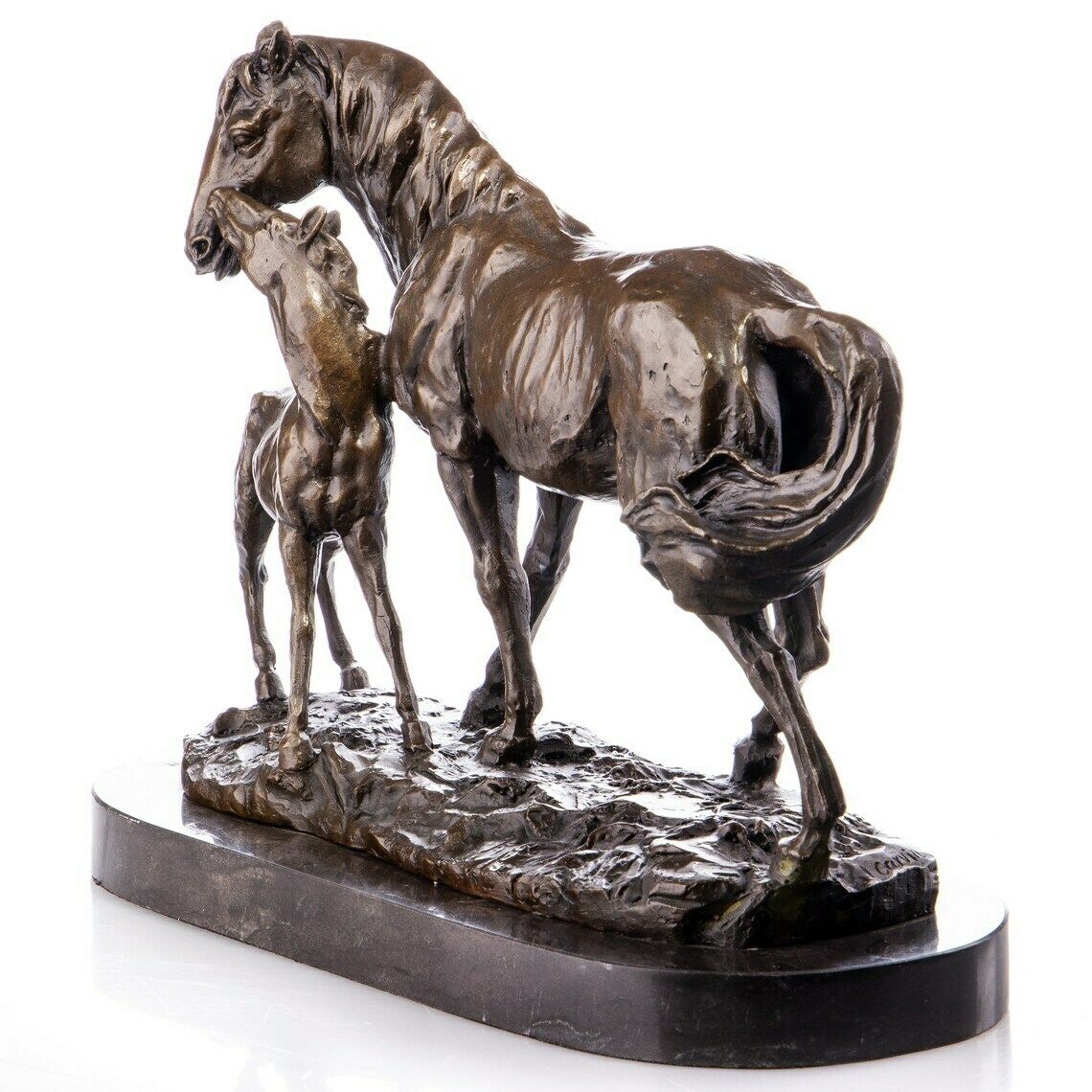 Bronze Sculpture Horse And Foal A Gift For A Horse Lover photo for sale