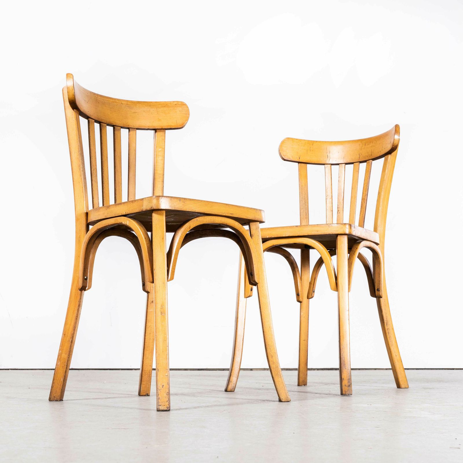 1950’s Luterma Blonde Oak Bentwood Dining Chair – Set Of Pair photo for sale