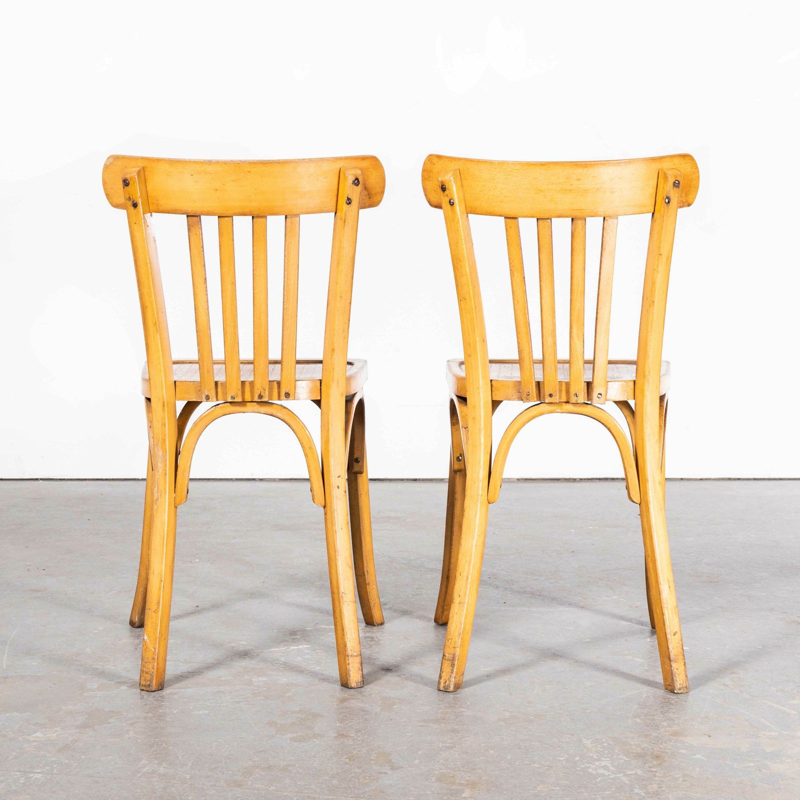 1950’s Luterma Blonde Oak Bentwood Dining Chair – Set Of Pair photo vintage