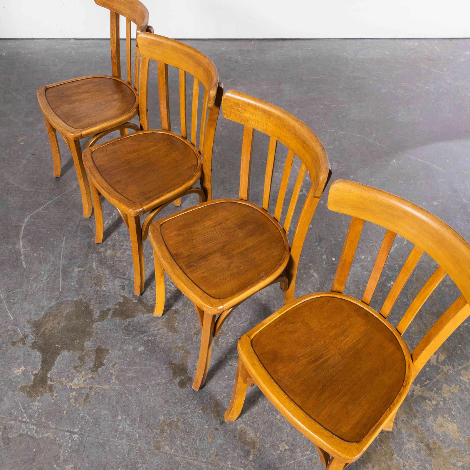 1950’s Luterma Honey Oak Bentwood Dining Chair – Set Of Four photo Furniture