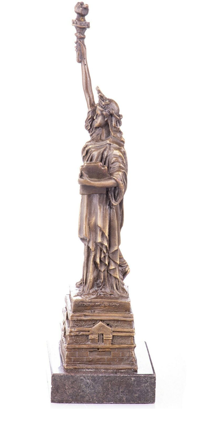 Statue Of Liberty Bronze Sculpture, Modern Bronze Statue On Marble Base, America USA Symbol New York City Icon photo Home Decor