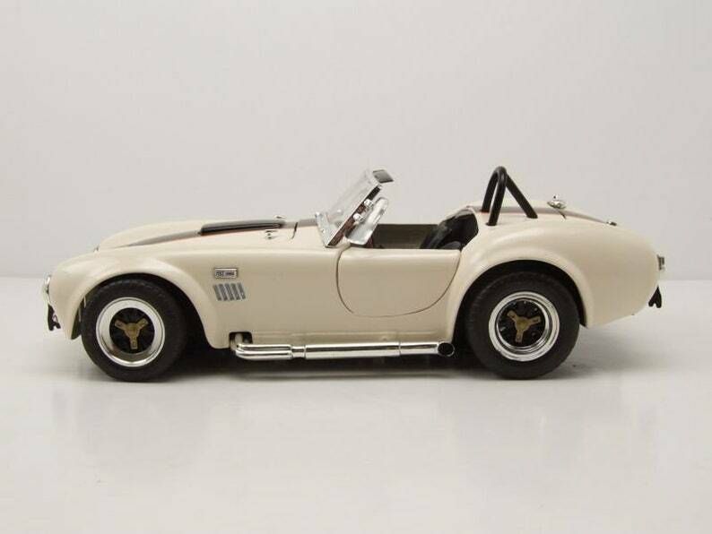 Shelby Cobra 427 S/C 1964 Cream Black Model Car 1:18 Lucky Die Cast photo for sale