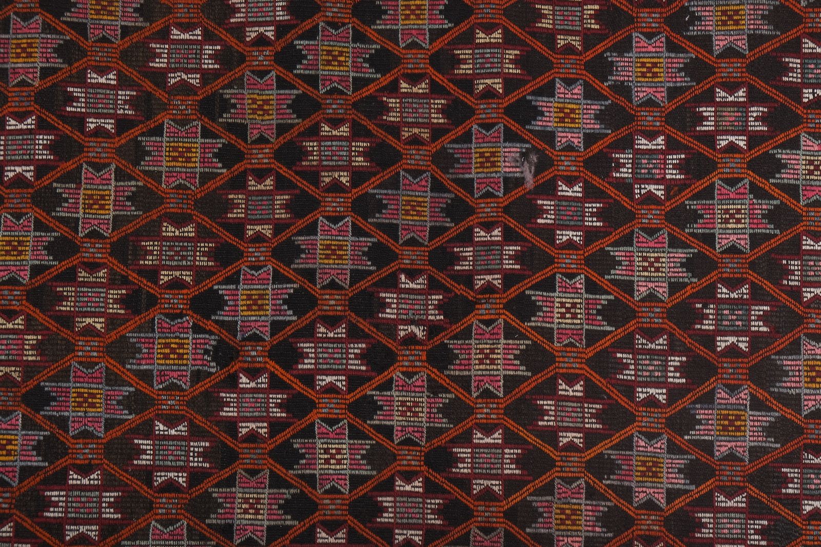 Vintage Wool Turkish Jajim Rug 5'2'' X 8'9'' photo Textiles