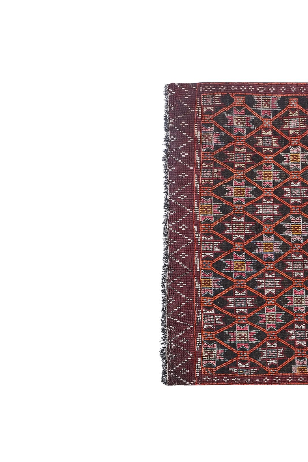 Vintage Wool Turkish Jajim Rug 5'2'' X 8'9'' photo 900.0