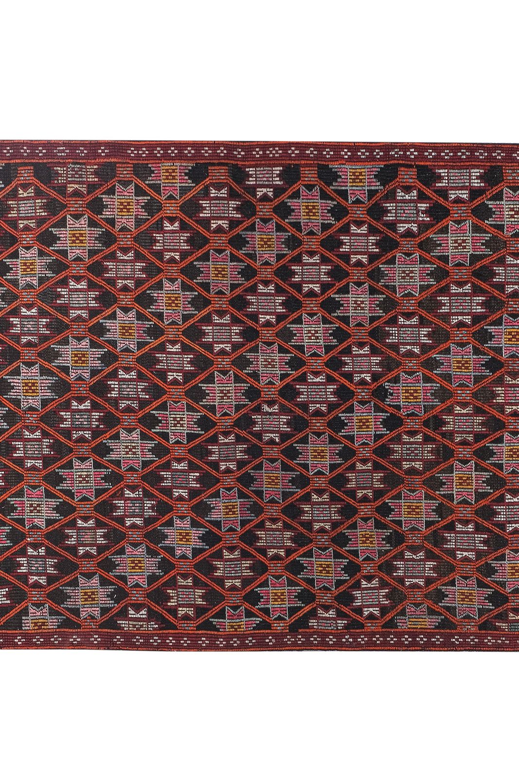 Textiles Vintage Wool Turkish Jajim Rug 5'2'' X 8'9'' photo
