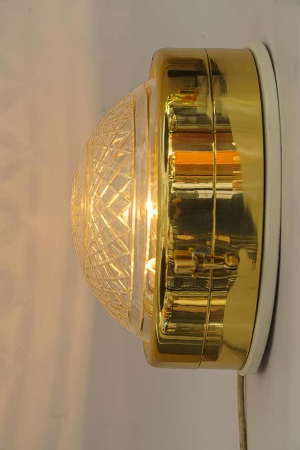 Lighting Art Deco Ceiling Or Wall Lamp With Original Cut Glass Shade Vienna Around 1920s photo