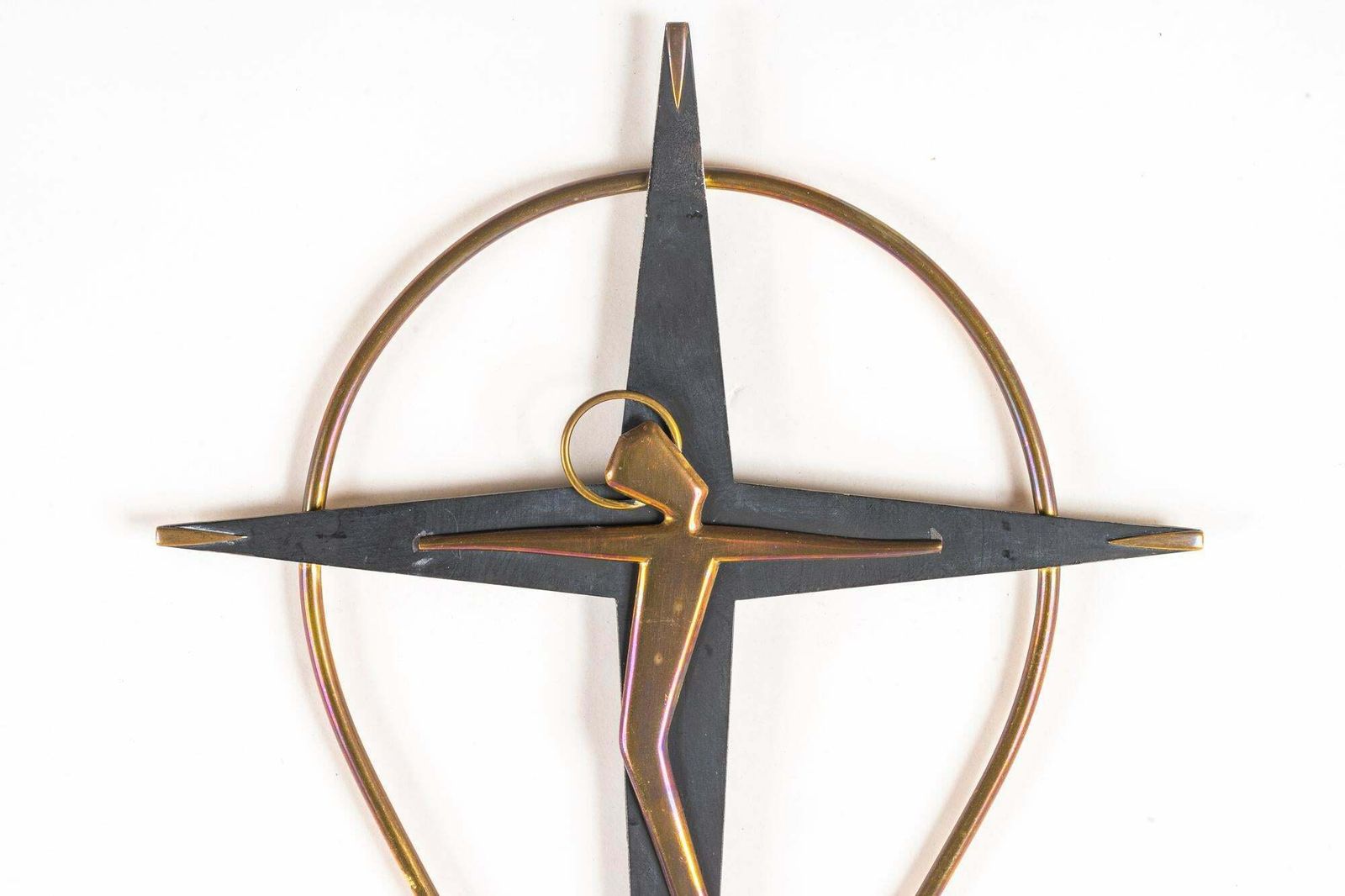 Rare Wall Crucifix Vienna Around 1950s Attr Hagenauer photo furniture