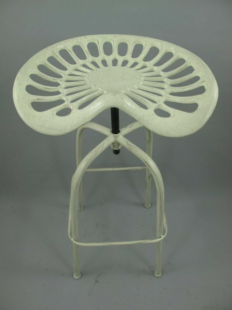 Bar Stool Iron Chair Rustic Antique Style Tractor Seat Bar Chair Kitchen Chair Stool photo for sale