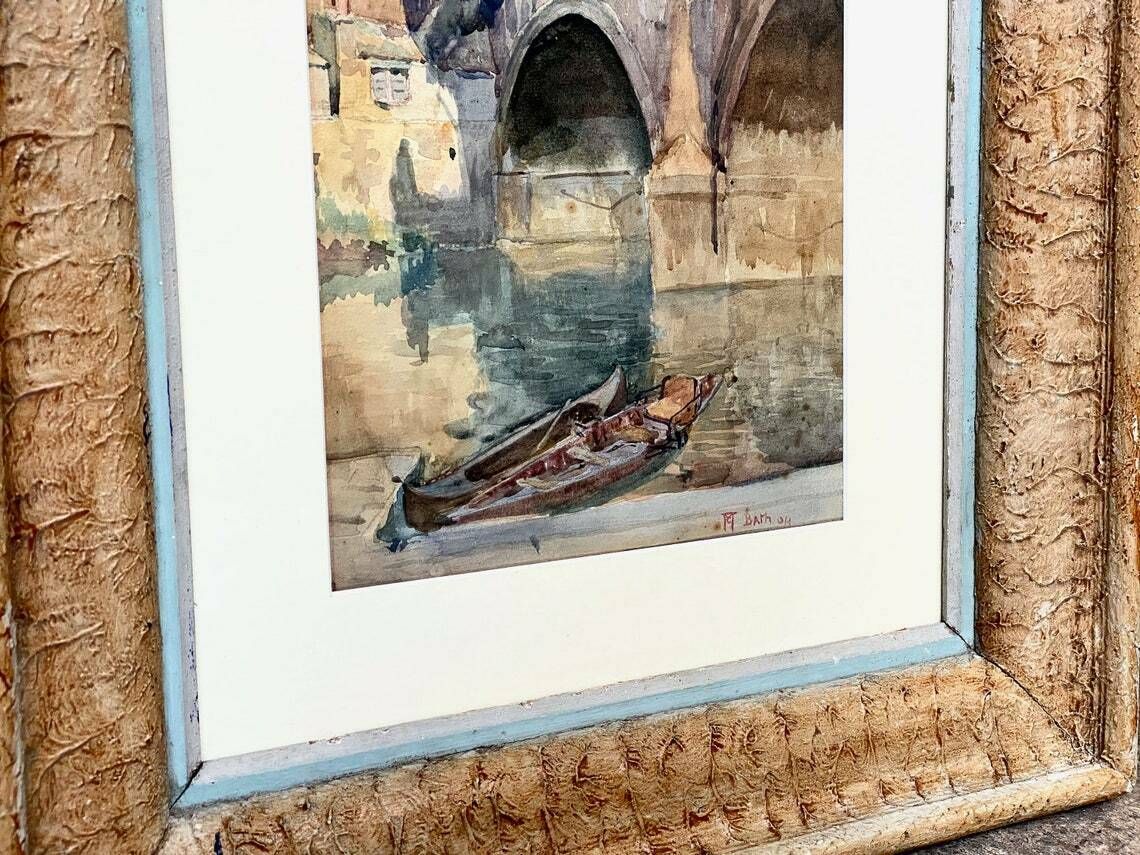 Original Bath Watercolour Painting Signed & Dated   Pulteney Bridge photo for sale