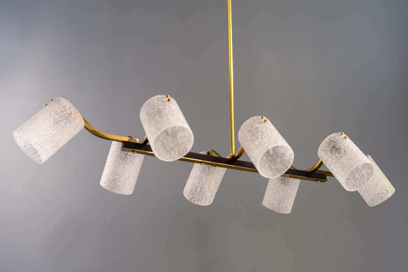photo furniture Vintage Chandelier With Lucite Chades, Vienna, Around 1960s