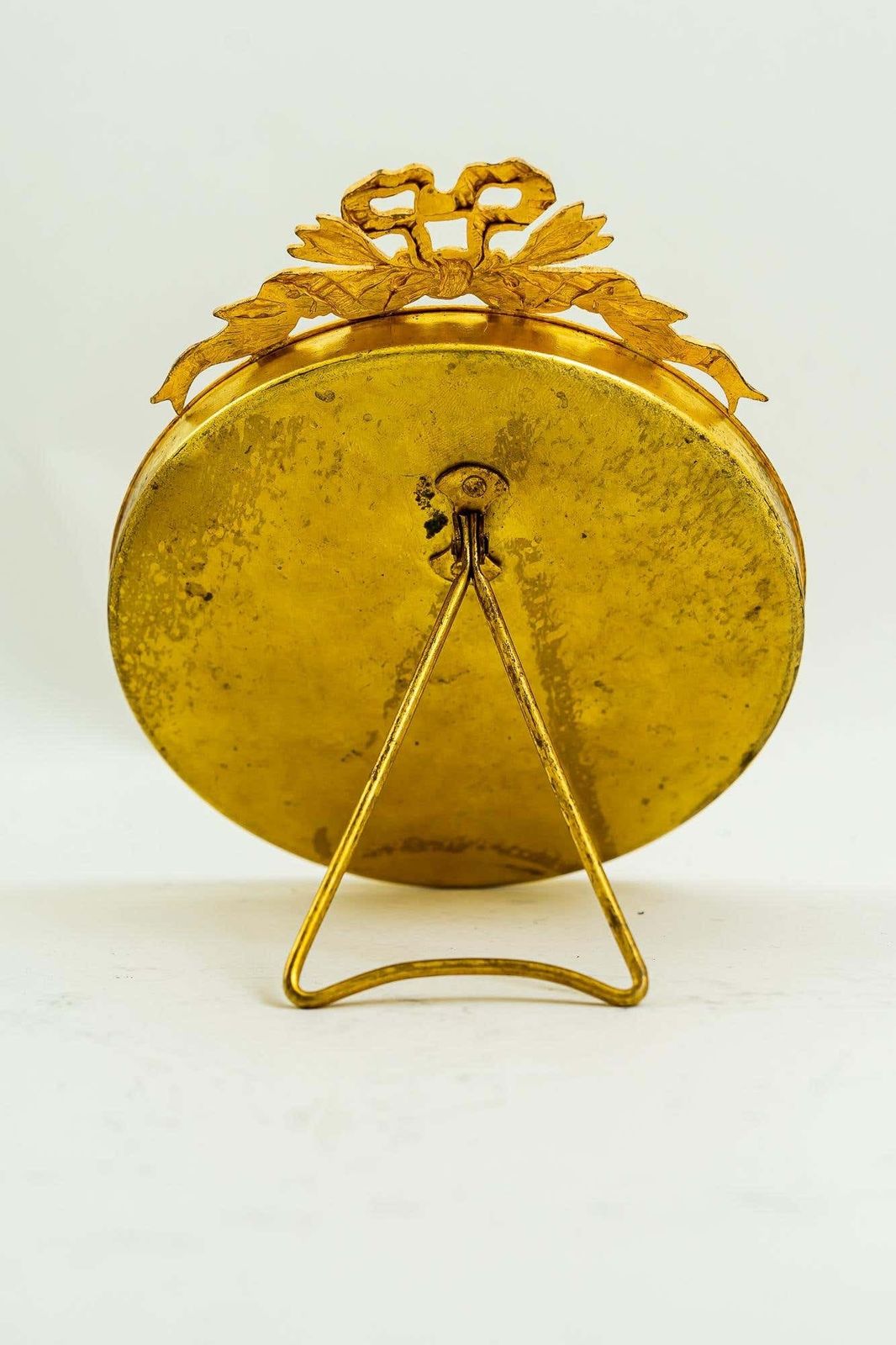Art Deco Gilded Picture Frame With Original Outwardly Curved Glass Around 1920s photo 281.0