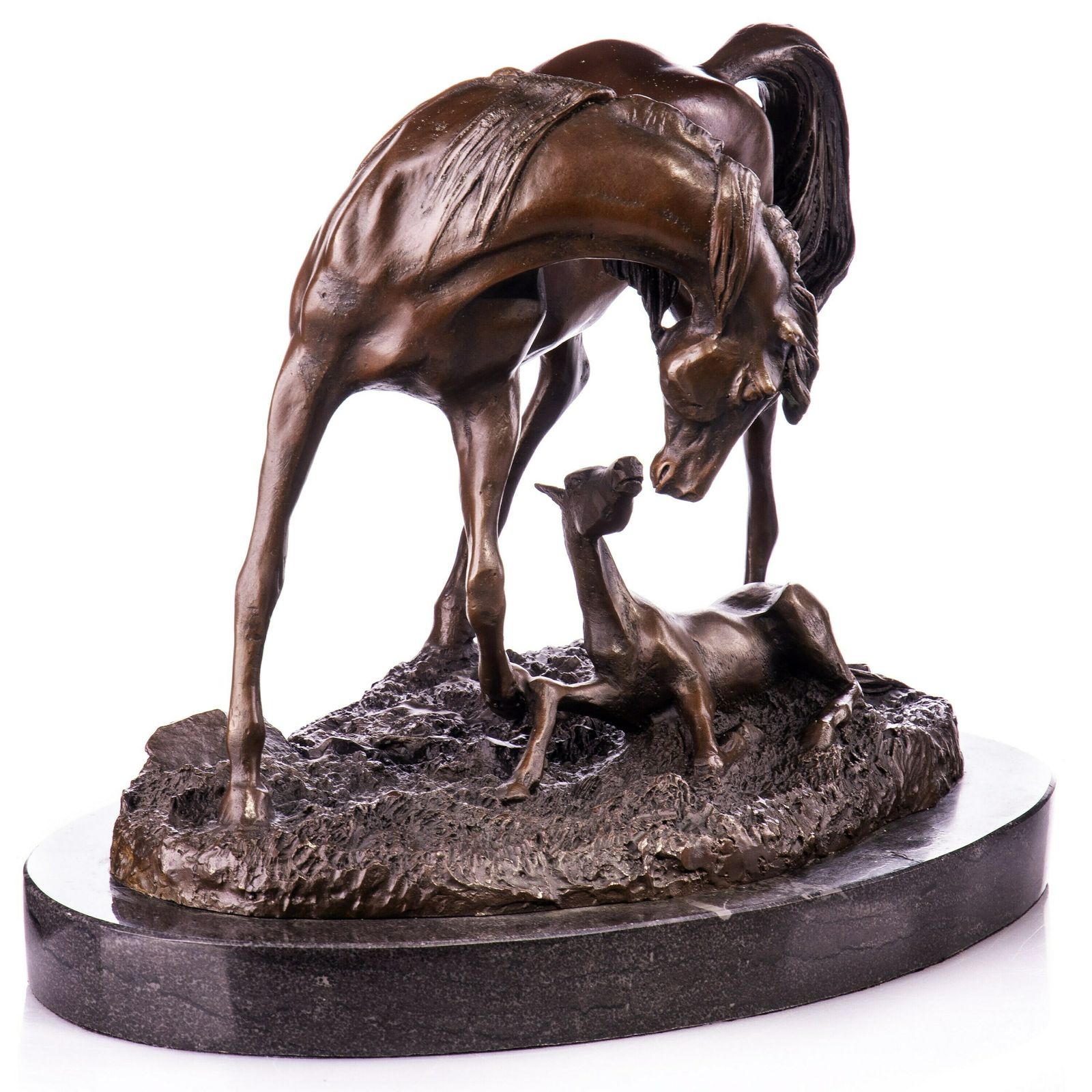 Bronze Sculpture Horse And Foal A Gift For A Horse Lover photo for sale