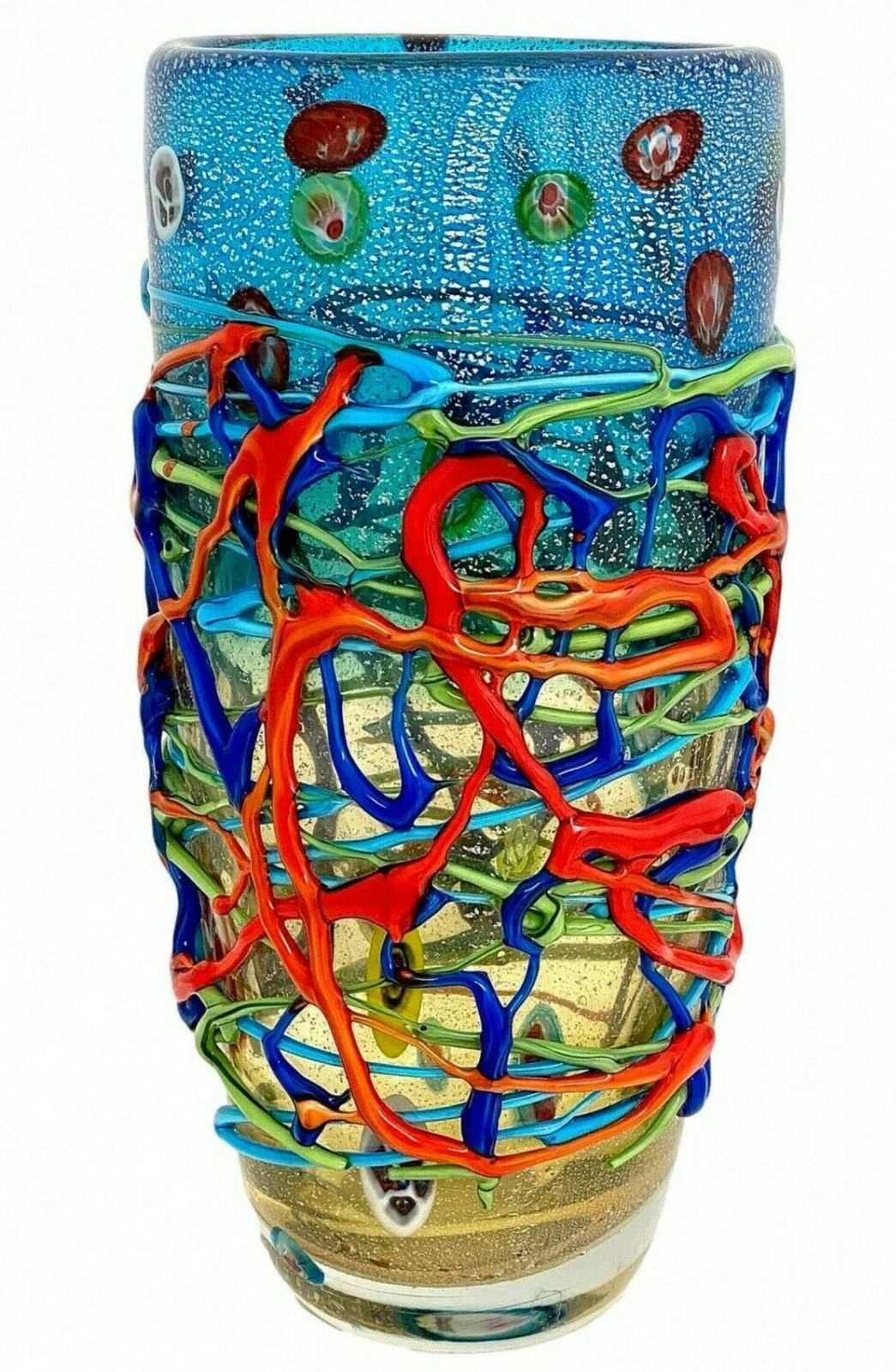 Glass Vase Vase Glass In Murano Antique Style 33 Cm photo Home Decor